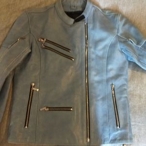 Genuine leather motorcycle jacket